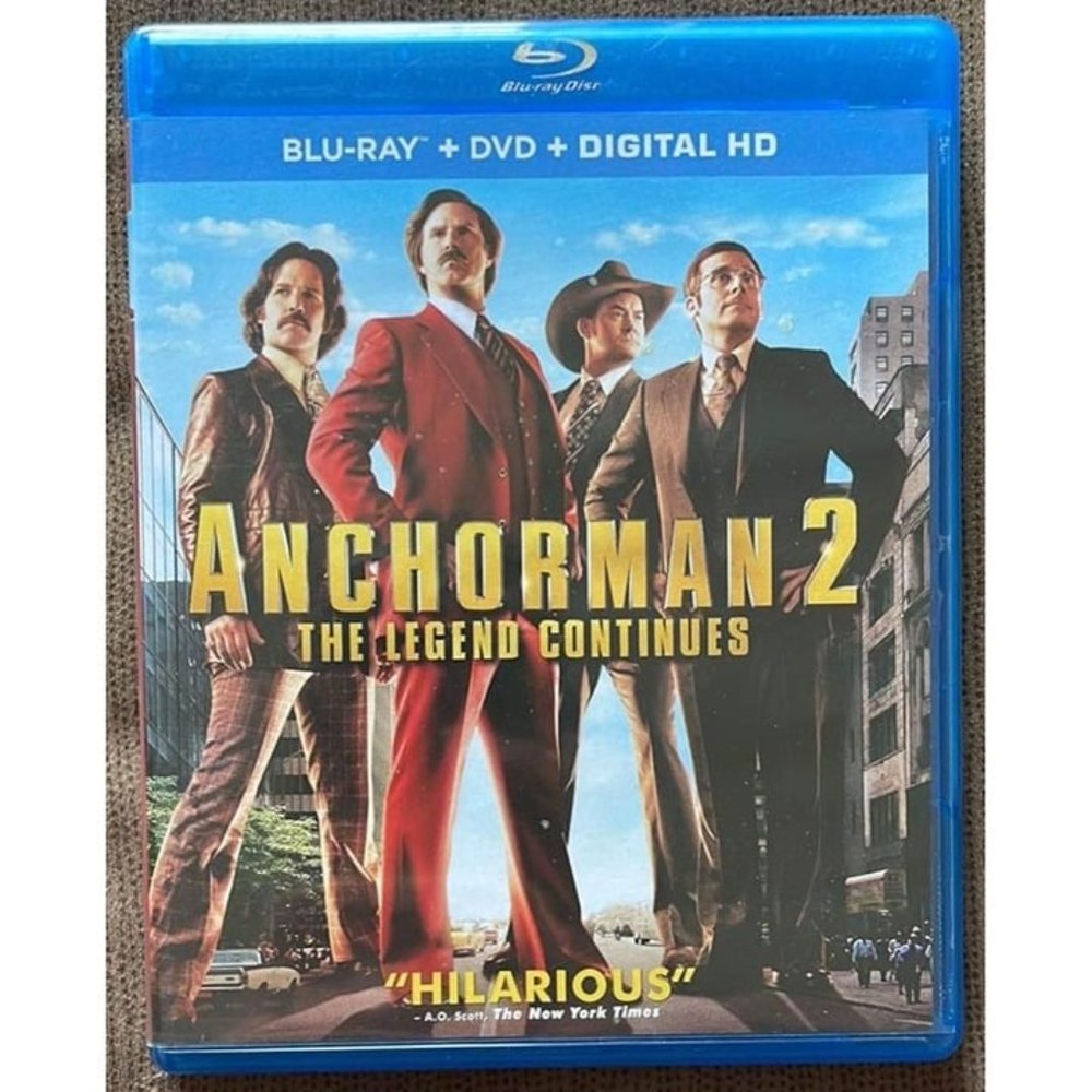 Anchorman 2: The Legend Continues Blu-ray / DVD Rated R Version - No Digital